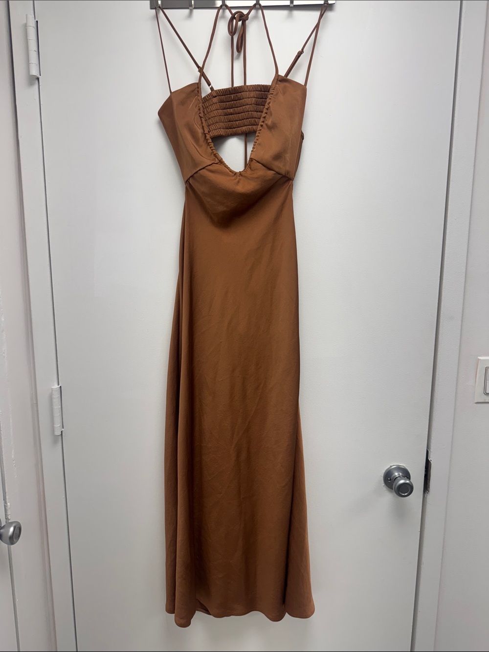 A.L.C. Brown Maxi Dress with Strappy Back